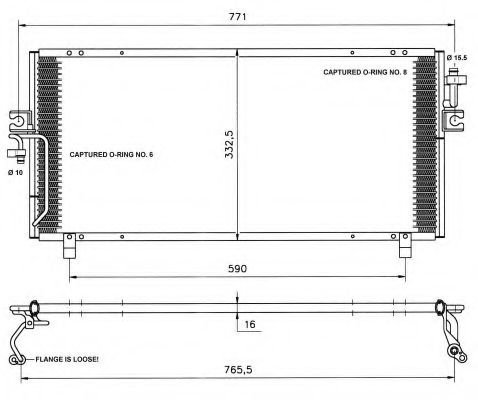 Condensator, climatizare NISSAN PRIMERA (P11) (1996 - 2001) NRF 35195 piesa NOUA