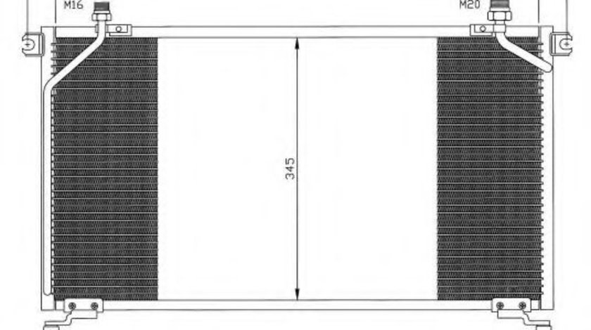 Condensator, climatizare NISSAN TERRANO II (R20) (1992 - 2007) NRF 35373 piesa NOUA