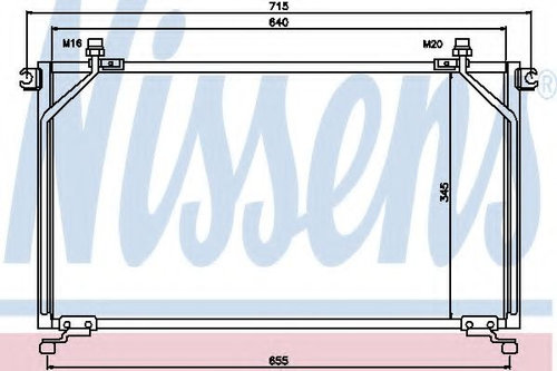 Condensator, climatizare NISSAN TERRANO II (R20) (1992 - 2007) NISSENS 94863 piesa NOUA
