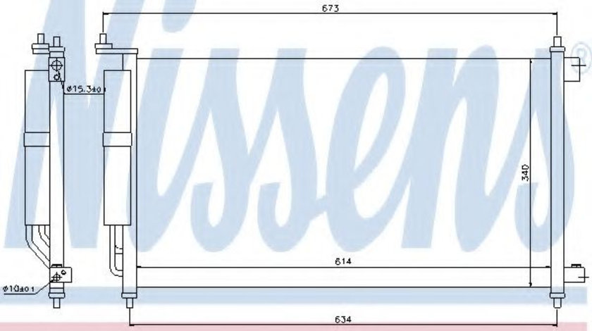 Condensator, climatizare NISSAN TIIDA Limuzina (SC11X) (2006 - 2016) NISSENS 94621 piesa NOUA