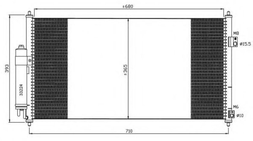 Condensator, climatizare NISSAN X-TRAIL (T30) (2001 - 2013) NRF 35550 piesa NOUA