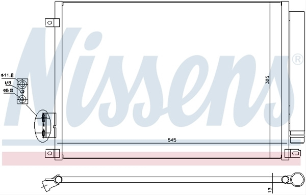 Condensator, Climatizare Nissens Fiat 940280