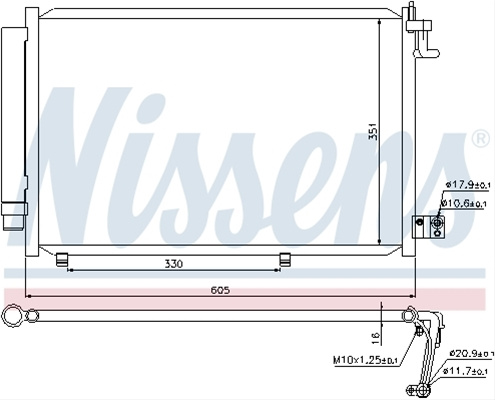 Condensator, Climatizare Nissens Ford 940108