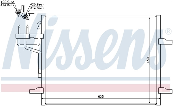 Condensator, Climatizare Nissens Ford 940144