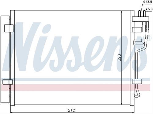 Condensator, Climatizare Nissens Kia 940007