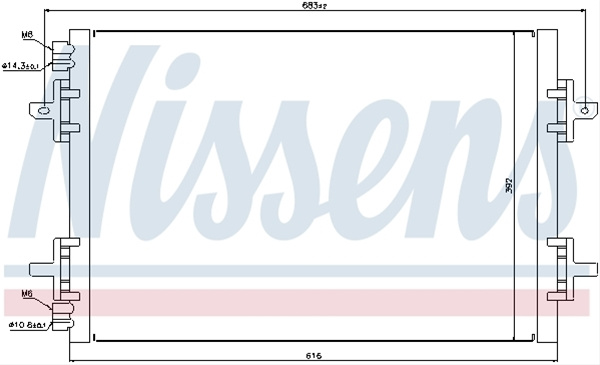 Condensator, Climatizare Nissens Renault 94750