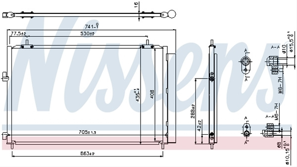 Condensator, Climatizare Nissens Toyota 940349