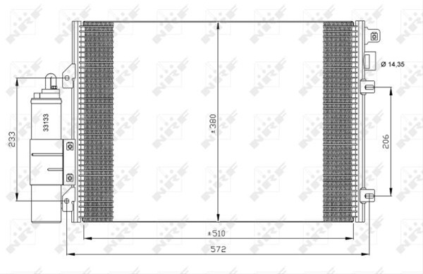 Condensator, Climatizare Nrf Dacia 35771