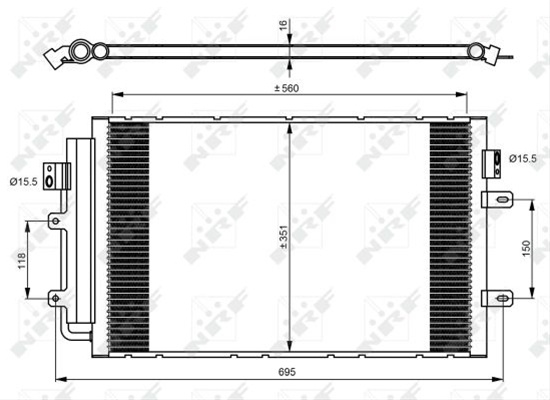 Condensator, Climatizare Nrf Iveco 350083