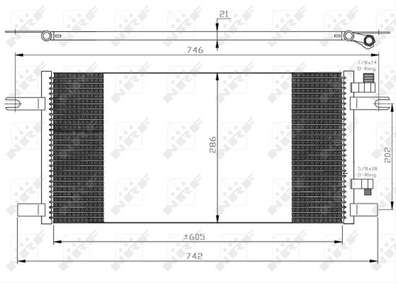 Condensator, Climatizare Nrf Mercedes-Benz 35647