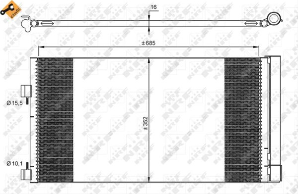 Condensator, Climatizare Nrf Renault 35890