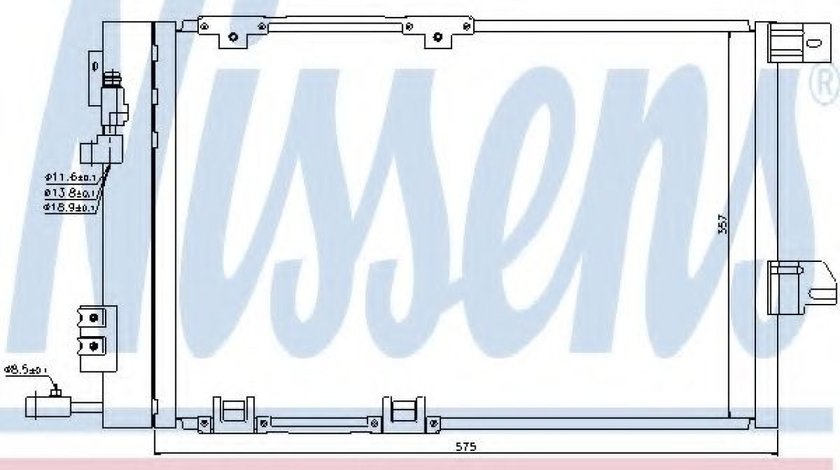 Condensator, climatizare OPEL ASTRA G Cabriolet (F67) (2001 - 2005) NISSENS 94384 piesa NOUA