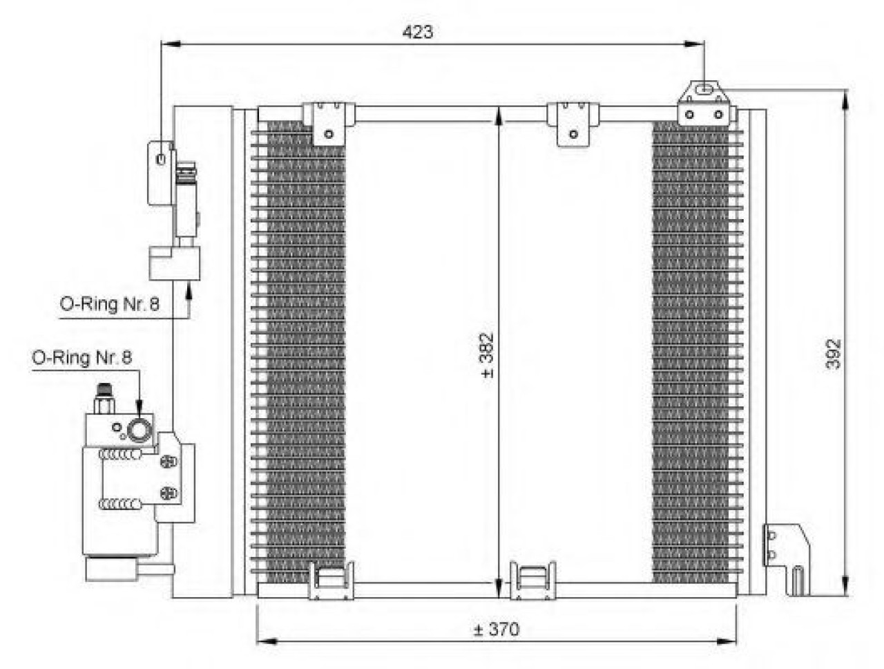 Condensator, climatizare OPEL ASTRA G Cupe (F07) (2000 - 2005) NRF 35302 piesa NOUA
