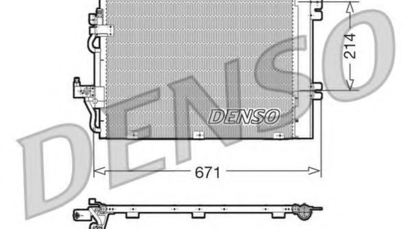 Condensator, climatizare OPEL ASTRA H Combi (L35) (2004 - 2016) DENSO DCN20009 piesa NOUA