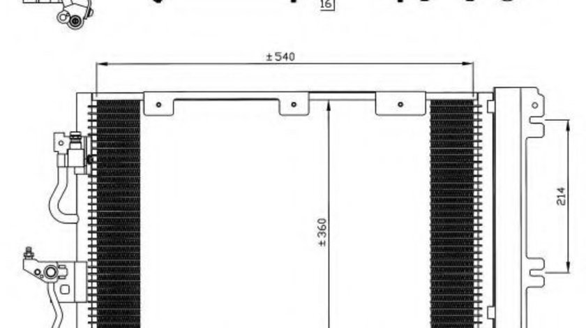 Condensator, climatizare OPEL ASTRA H Combi (L35) (2004 - 2016) NRF 35556 piesa NOUA