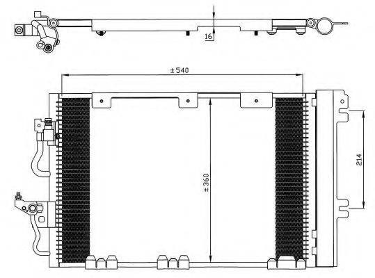 Condensator, climatizare OPEL ASTRA H GTC (L08) (2005 - 2016) NRF 35556 piesa NOUA