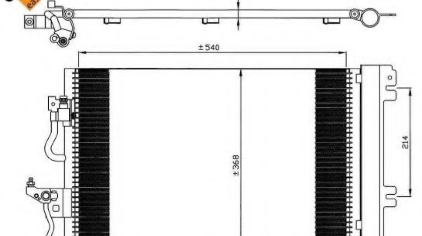 Condensator, climatizare OPEL ASTRA H (L48) (2004 - 2016) NRF 35555 piesa NOUA