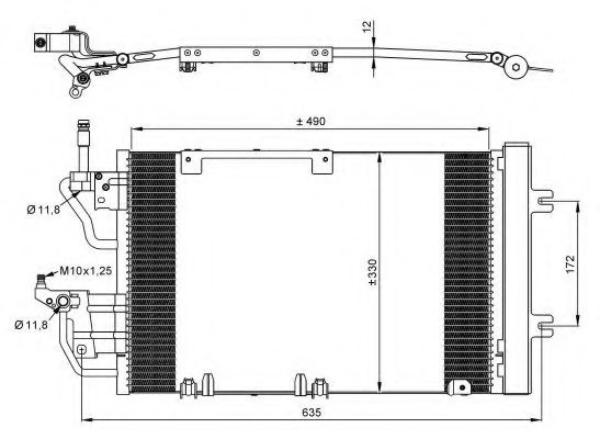 Condensator, climatizare OPEL ASTRA H (L48) (2004 - 2016) NRF 35633 piesa NOUA