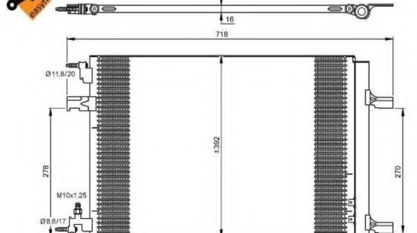 Condensator, climatizare OPEL ASTRA J GTC (2011 - 2016) NRF 35918 piesa NOUA