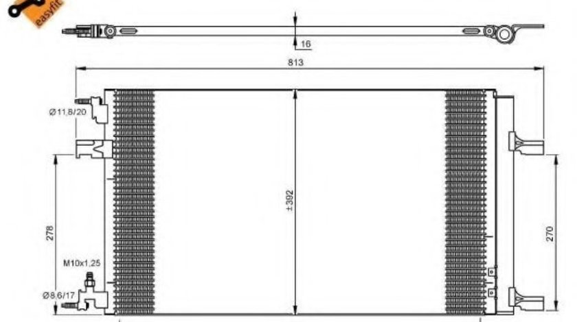 Condensator, climatizare OPEL ASTRA J GTC (2011 - 2016) NRF 35919 piesa NOUA