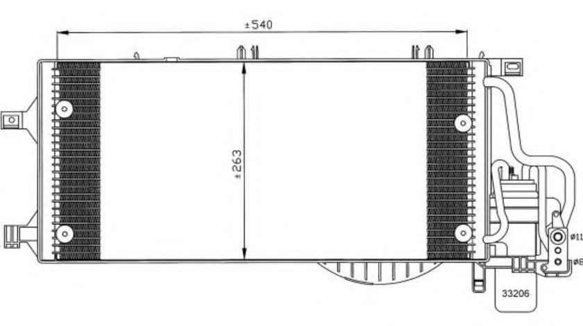 Condensator, climatizare OPEL COMBO Tour (2001 - 2016) NRF 35531 piesa NOUA