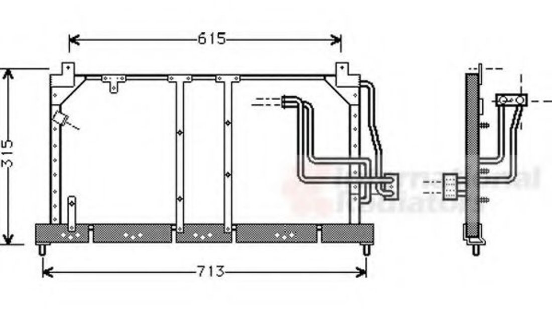 Condensator, climatizare OPEL CORSA B (73, 78, 79) (1993 - 2002) VAN WEZEL 37005224 piesa NOUA