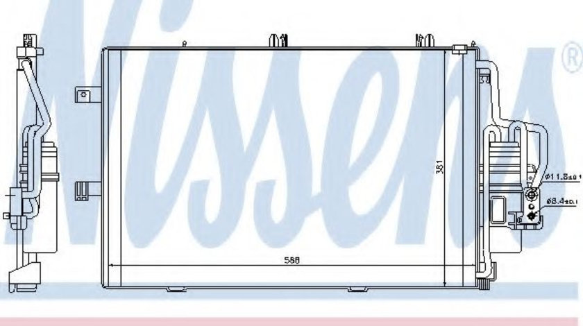 Condensator, climatizare OPEL CORSA C (F08, F68) (2000 - 2009) NISSENS 94546 piesa NOUA