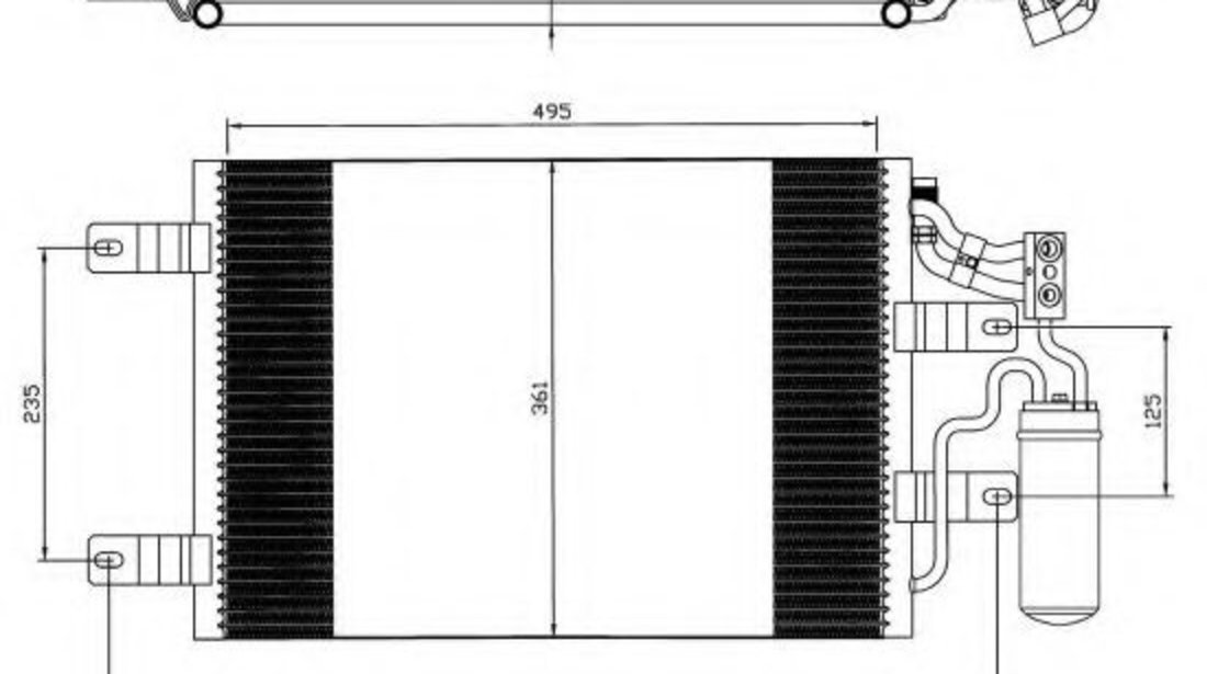 Condensator, climatizare OPEL MERIVA (2003 - 2010) NRF 35646 piesa NOUA
