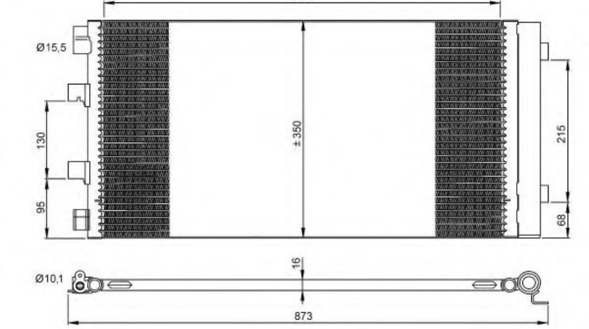 Condensator, climatizare OPEL MOVANO B bus (2010 - 2016) NRF 35972 piesa NOUA