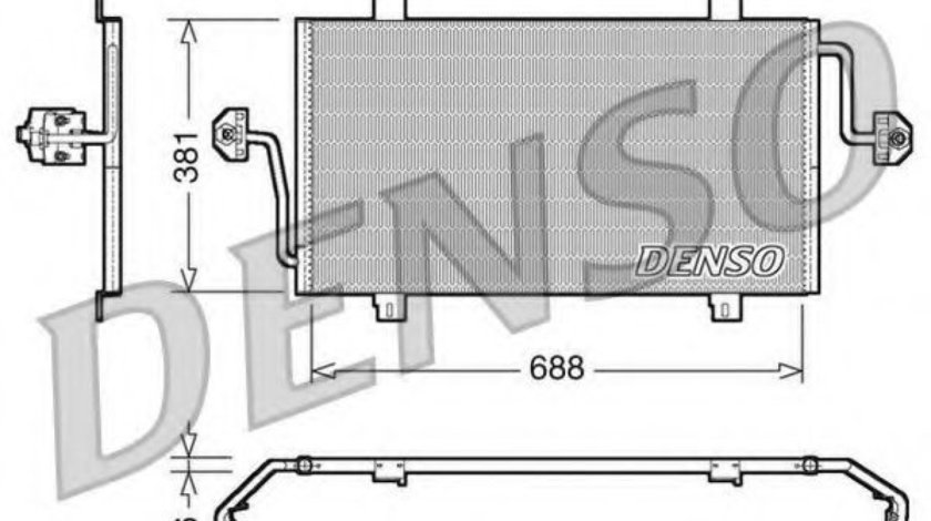 Condensator, climatizare OPEL MOVANO autobasculanta (H9) (1999 - 2010) DENSO DCN23016 piesa NOUA