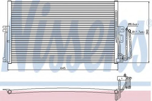 Condensator, climatizare OPEL VECTRA B Combi (31) (1996 - 2003) NISSENS 94234 piesa NOUA