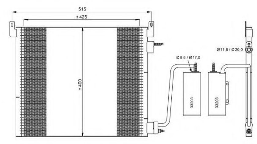 Condensator, climatizare OPEL VECTRA C GTS (2002 - 2016) NRF 35741 piesa NOUA