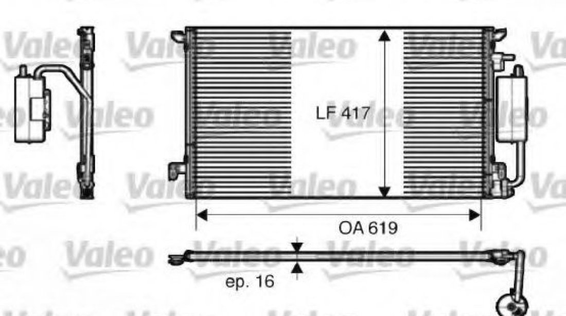 Condensator, climatizare OPEL VECTRA C GTS (2002 - 2016) VALEO 817809 piesa NOUA