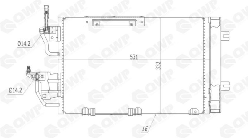 Condensator, climatizare OPEL ZAFIRA B (A05) (2005 - 2016) QWP WAC121 piesa NOUA