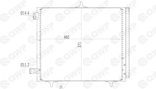 Condensator, climatizare PEUGEOT 207 (WA, WC) (2006 - 2016) QWP WAC146 piesa NOUA