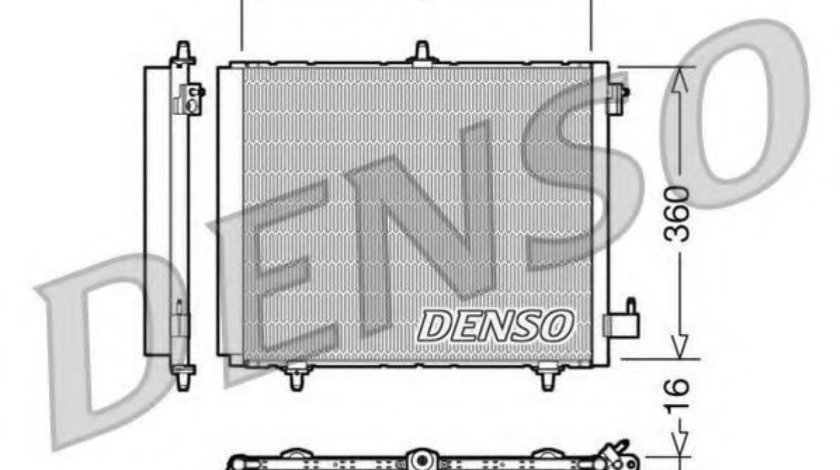 Condensator, climatizare PEUGEOT 207 (WA, WC) (2006 - 2016) DENSO DCN21009 piesa NOUA