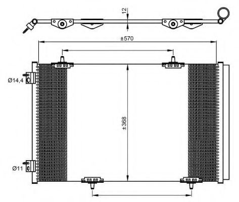 Condensator, climatizare PEUGEOT 301 (2012 - 2016) NRF 350066 piesa NOUA