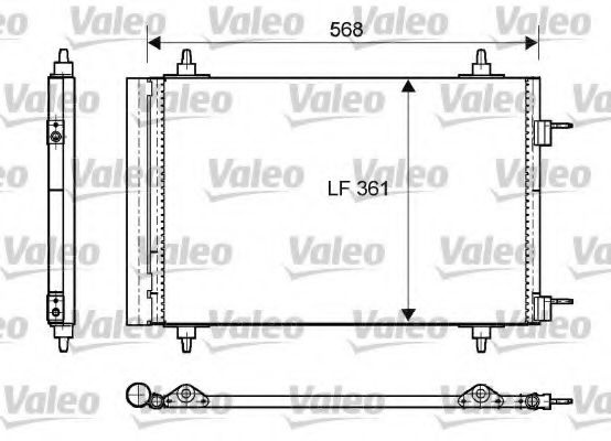 Condensator, climatizare PEUGEOT 307 (3A/C) (2000 - 2016) VALEO 818170 piesa NOUA
