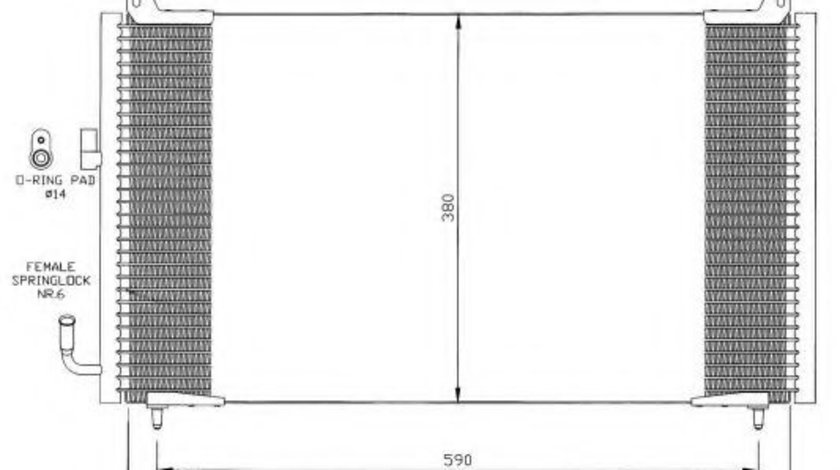 Condensator, climatizare PEUGEOT 406 Estate (8E/F) (1996 - 2004) NRF 35378 piesa NOUA