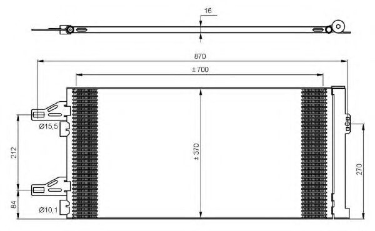 Condensator, climatizare PEUGEOT BOXER bus (2006 - 2016) NRF 35895 piesa NOUA