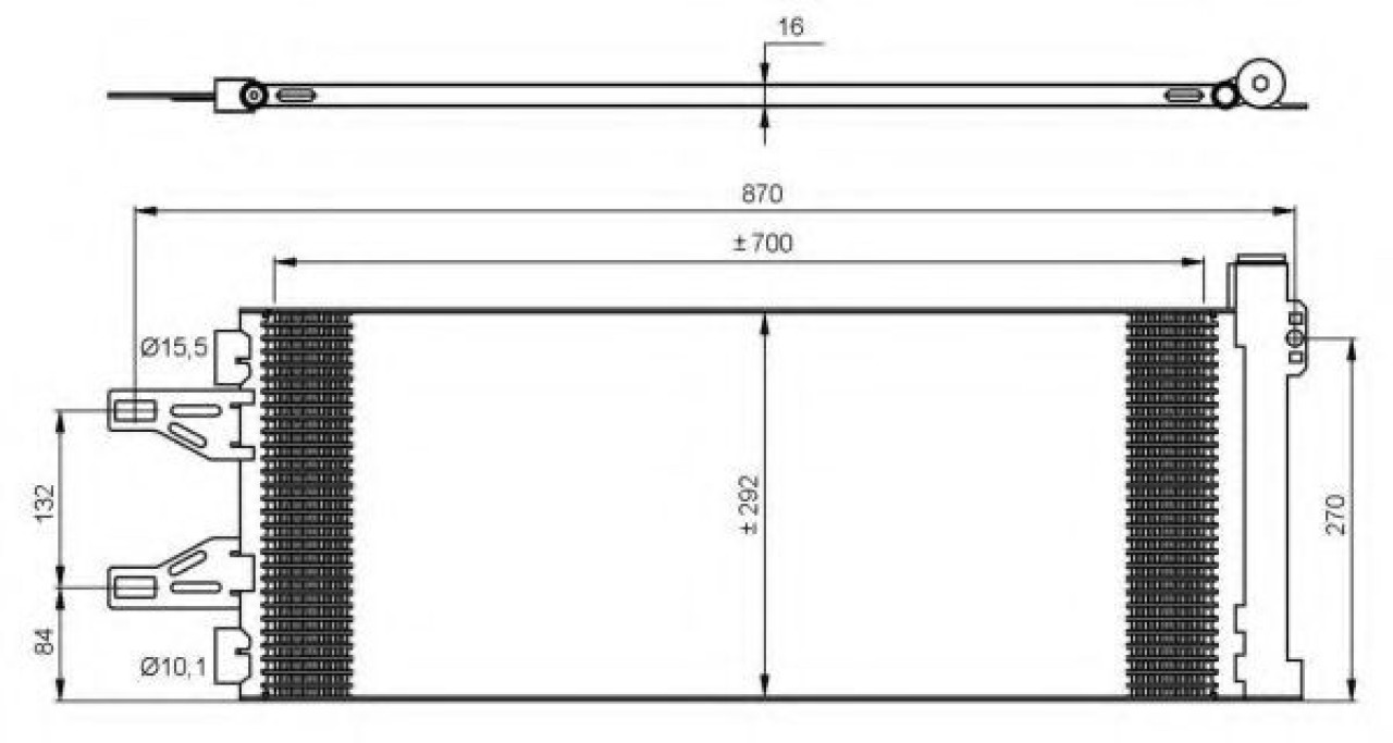 Condensator, climatizare PEUGEOT BOXER bus (2006 - 2016) NRF 35894 piesa NOUA