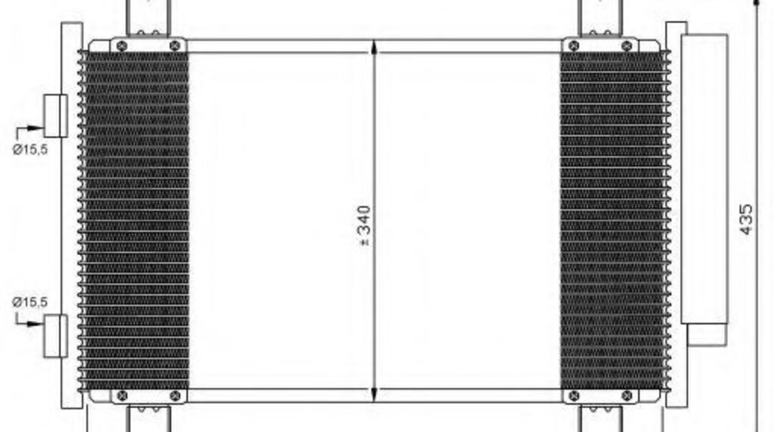 Condensator, climatizare PEUGEOT BOXER platou / sasiu (244) (2001 - 2016) NRF 35840 piesa NOUA