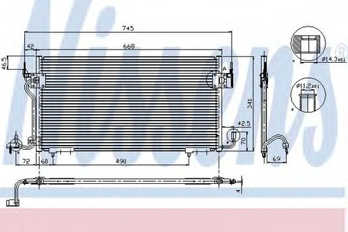 Condensator, climatizare PEUGEOT PARTNER caroserie (5) (1996 - 2012) NISSENS 94218 piesa NOUA