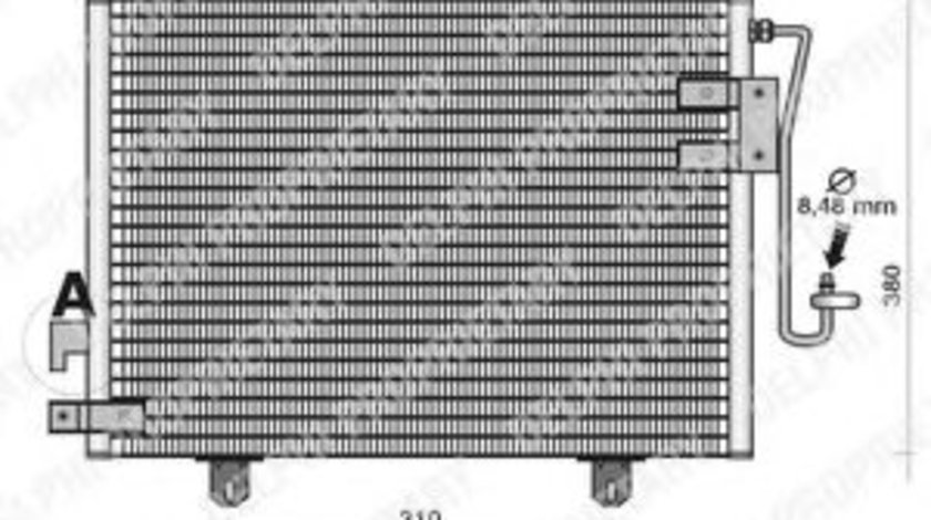 Condensator, climatizare RENAULT CLIO II (BB0/1/2, CB0/1/2) (1998 - 2005) DELPHI TSP0225131 piesa NOUA