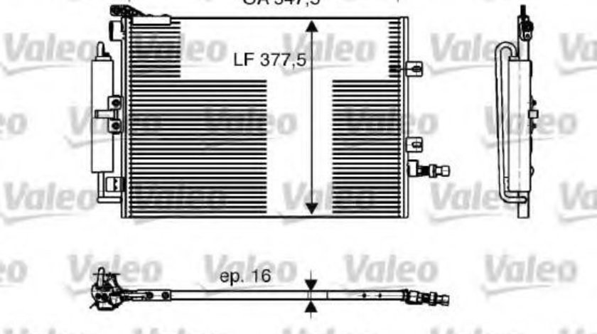 Condensator, climatizare RENAULT CLIO III Grandtour (KR0/1) (2008 - 2012) VALEO 818166 piesa NOUA