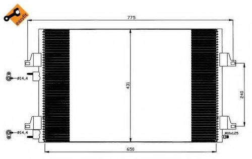 Condensator, climatizare RENAULT ESPACE IV (JK0/1) (2002 - 2015) NRF 35557 piesa NOUA