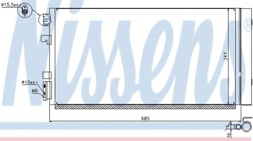 Condensator, climatizare RENAULT FLUENCE (L30) (2010 - 2016) NISSENS 940259 piesa NOUA