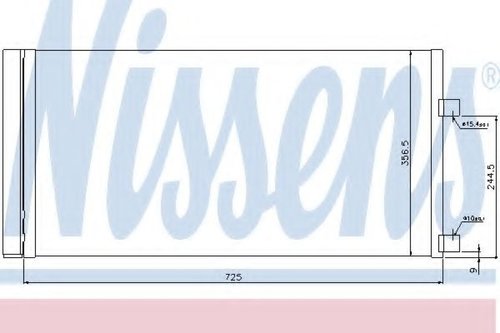 Condensator, climatizare RENAULT KANGOO BE BOP (KW0/1) (2009 - 2016) NISSENS 940034 piesa NOUA