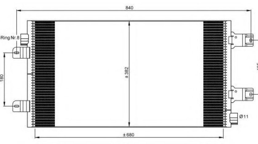 Condensator, climatizare RENAULT MASTER II caroserie (FD) (1998 - 2010) NRF 35880 piesa NOUA