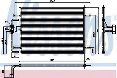 Condensator, climatizare RENAULT MEGANE I Scenic (JA0/1) (1996 - 2001) NISSENS 94323 piesa NOUA